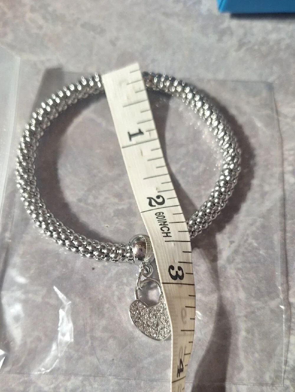 JTV Rose Gold & Silver Pave Heart Mesh Bracelets - Pair
